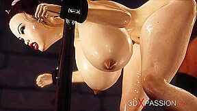 Hard ass fucking! Super latex teacher futanari plays with big tits sexy woman