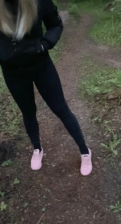 Hot to a stranger in public, in the forest.